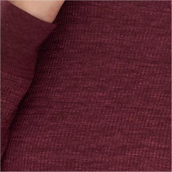 imageFruit of the Loom womens Micro Waffle Premium Thermal Union SuitMerlot Heather