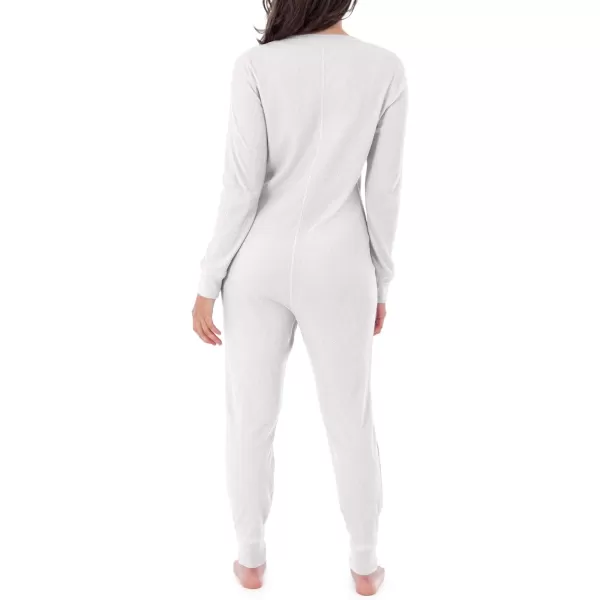 imageFruit of the Loom womens Micro Waffle Premium Thermal Union SuitWhite