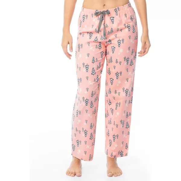 imageFruit of the Loom womens Waffle Vneck Top and Flannel Pant Sleep SetHeather GreySnowy Trees