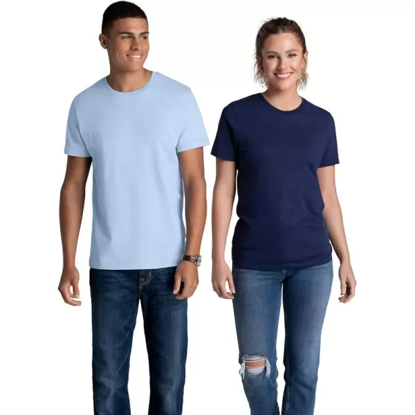 imageFruit of the Loom Recover Cotton TShirt Made with Sustainable Low Impact Recycled Fiber2 Pack  NavyOpen Air Blue