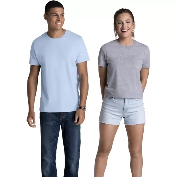 imageFruit of the Loom Recover Cotton TShirt Made with Sustainable Low Impact Recycled Fiber2 Pack  Open Air Blue Grey Heather