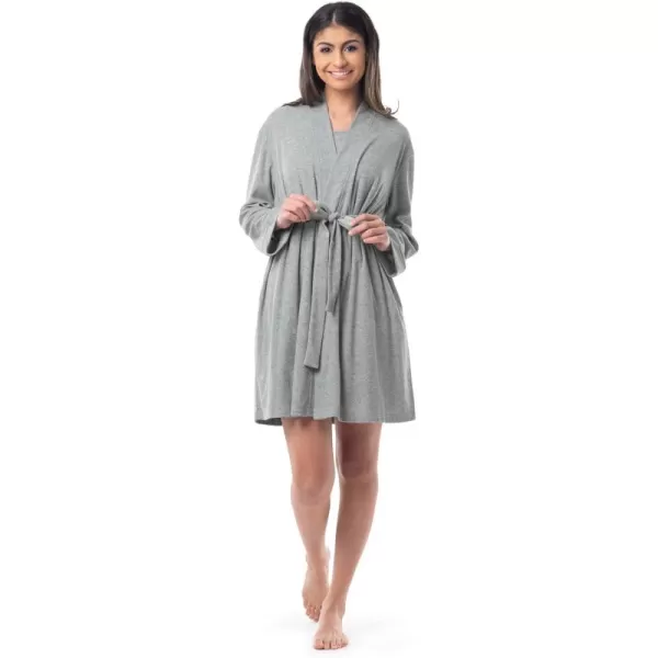 imageFruit of the Loom Womens Beyondsoft Sleep Chemise and Robe SetLight Grey Heather