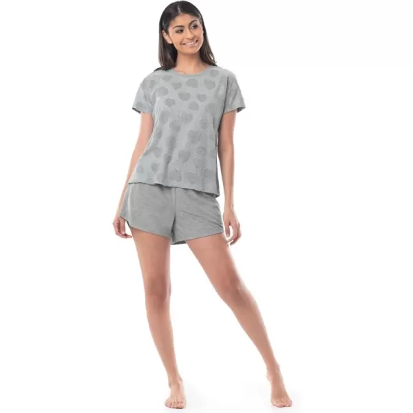 imageFruit of the Loom Womens Beyondsoft Sleep Tee and Shorts SetLight Grey Heather