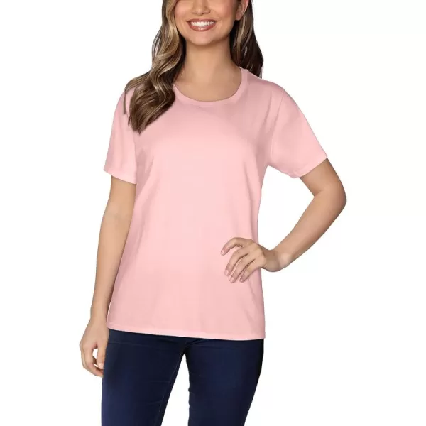 imageFruit of the Loom Womens Crafted Comfort Pima Cotton Short Sleeve TshirtsCrew  Sweetheart Pink