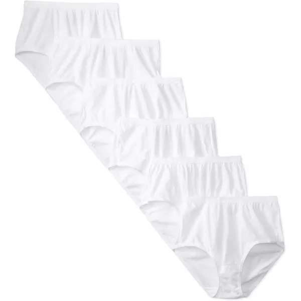 imageFruit of the Loom Womens Eversoft Cotton Brief Underwear Tag Free ampamp Breathable Available in Plus SizeBrief  Cotton  6 Pack  White