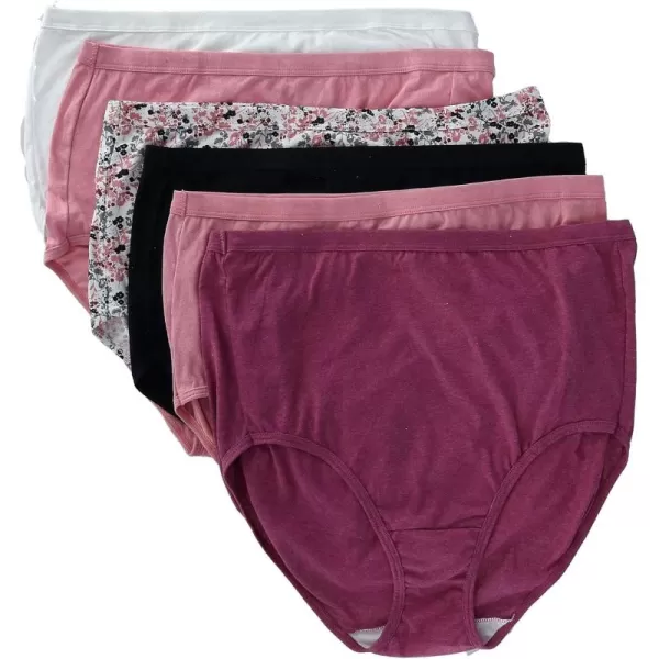 imageFruit of the Loom Womens Eversoft Cotton Brief Underwear Tag Free ampamp Breathable Available in Plus SizePlus Size Brief  Cotton  6 Pack  Colors May Vary
