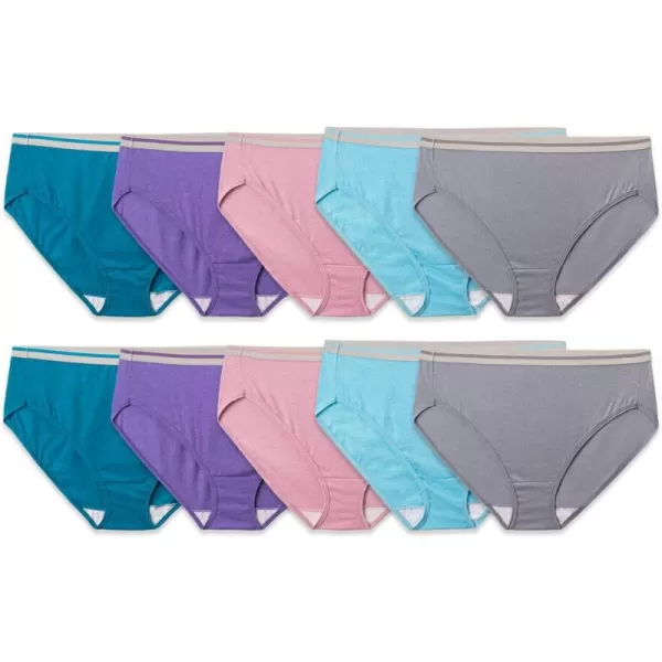 Plus Size Hi Cut - Cotton Blend - 10 Pack - Colors May Vary