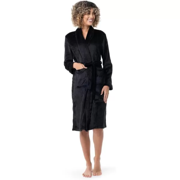 imageFruit of the Loom Womens Fleece RobeBlack