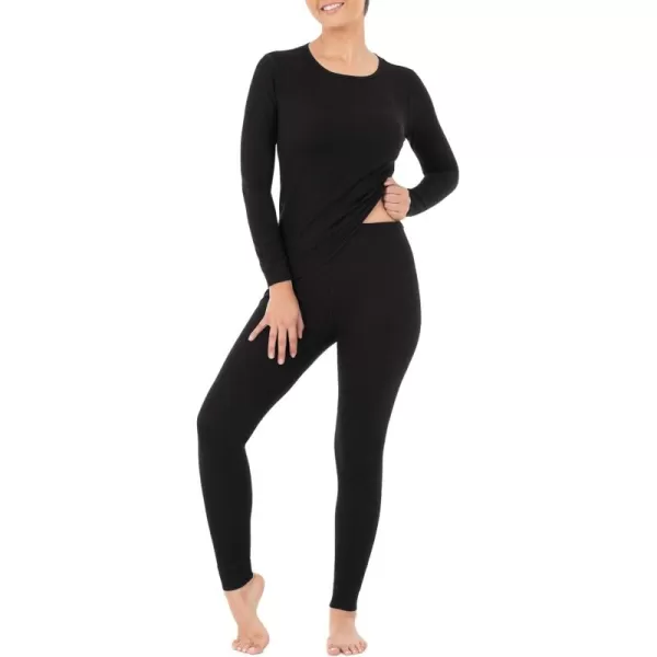 imageFruit of the Loom Womens Micro Waffle Premium Thermal SetBlack