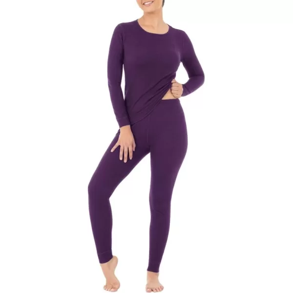 imageFruit of the Loom Womens Micro Waffle Premium Thermal SetViolet