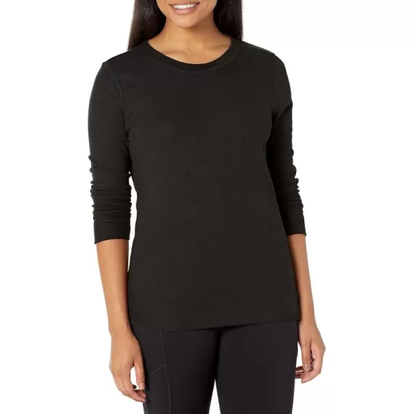 imageFruit of the Loom Womens Micro Waffle Premium Thermal Underwear Tee ShirtBlack