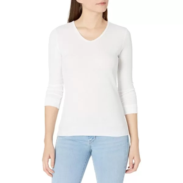 imageFruit of the Loom Womens Micro Waffle Thermal VNeckWhite