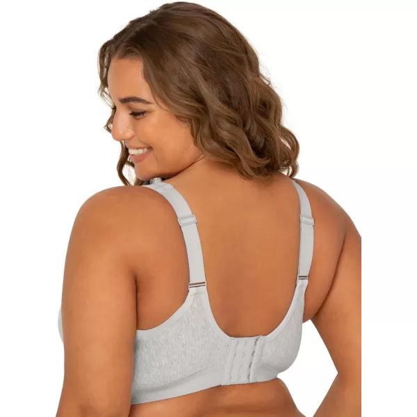 imageFruit of the Loom Fit for Me Womens PlusSize Wireless Cotton Bra Available in Multi PacksHeather Grey