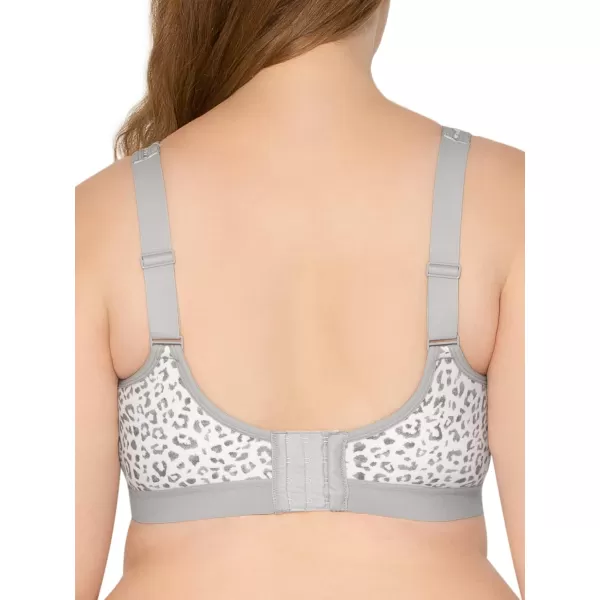 imageFruit of the Loom Fit for Me Womens PlusSize Wireless Cotton Bra Available in Multi PacksLeopard Smoke