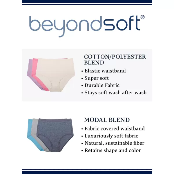 imageFruit of the Loom Womens Beyondsoft Underwear Super Soft Designed with Comfort in Mind Available in Plus SizeBikini  Modal  12 Pack  PurpleCashmereGrey