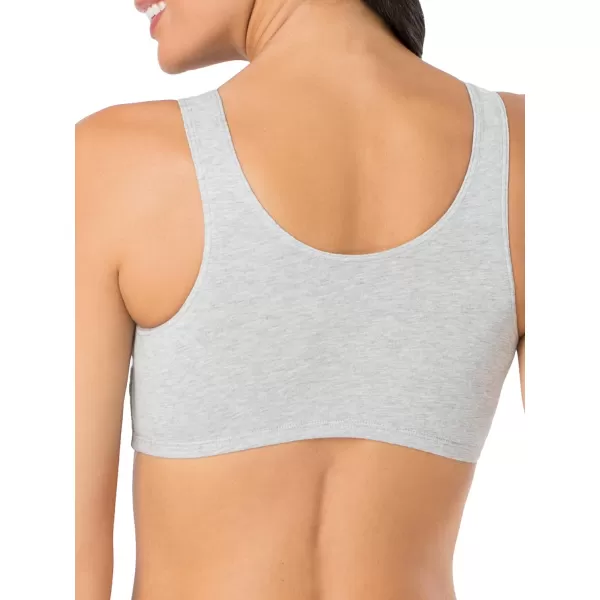 imageFruit of the Loom Womens Built Up Tank Style Sports BraBlackWhiteHeather Grey