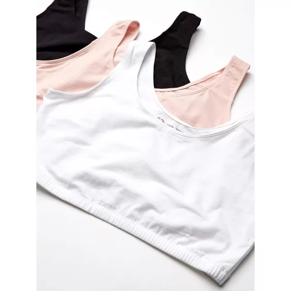 imageFruit of the Loom Womens Built Up Tank Style Sports BraBlush RoseBlack HueWhite86ck