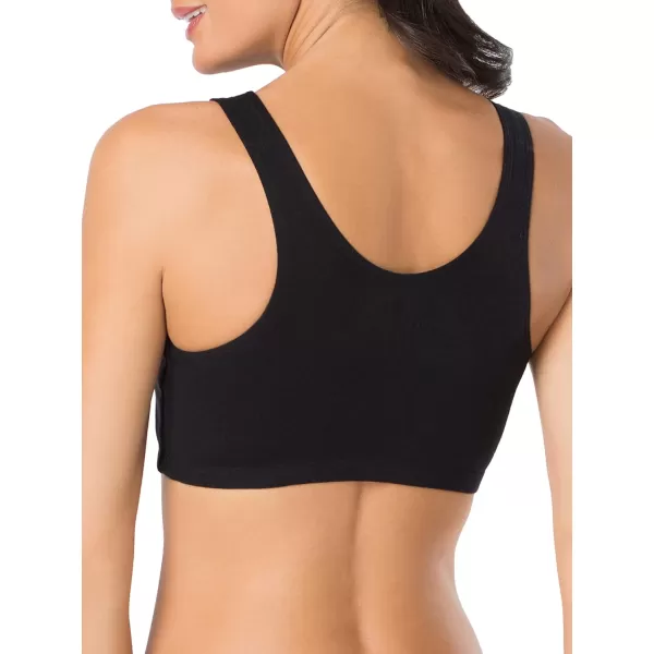 imageFruit of the Loom Womens Built Up Tank Style Sports BraBlushing RoseBlack HueWhite