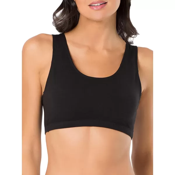 imageFruit of the Loom Womens Built Up Tank Style Sports BraBlushing RoseBlack HueWhite