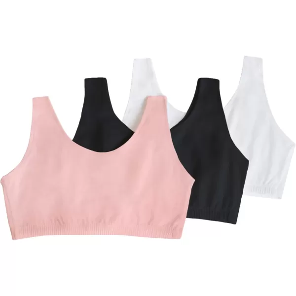 imageFruit of the Loom Womens Built Up Tank Style Sports BraBlushing RoseBlack HueWhite