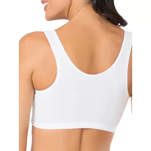 imageFruit of the Loom Womens Built Up Tank Style Sports BraBlushing RoseBlack HueWhite