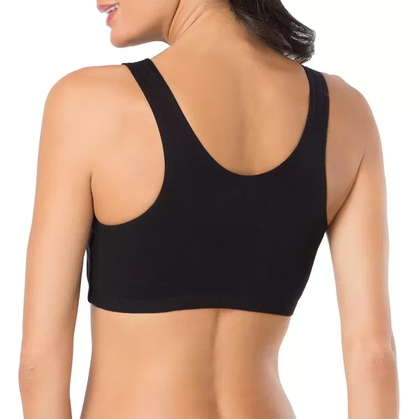 imageFruit of the Loom Womens Built Up Tank Style Sports BraBlushing RoseBlack HueWhite