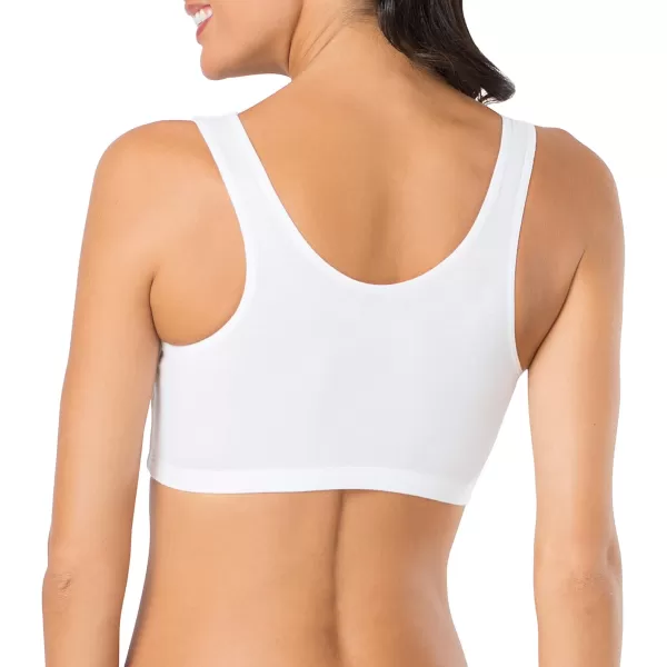 imageFruit of the Loom Womens Built Up Tank Style Sports BraBlushing RoseBlack HueWhite