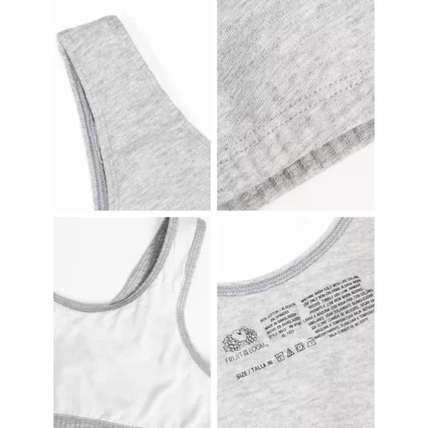 imageFruit of the Loom Womens Built Up Tank Style Sports BraCornflower BlueWhitePinkHyacinthGreyBlack