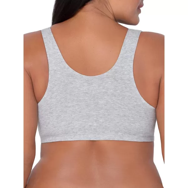 imageFruit of the Loom Womens Built Up Tank Style Sports BraGreyRed BuffaloBlackWhite