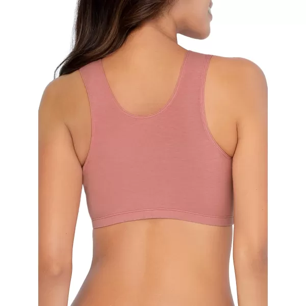 imageFruit of the Loom Womens Built Up Tank Style Sports BraHeather GreyDuskBlushing Rose