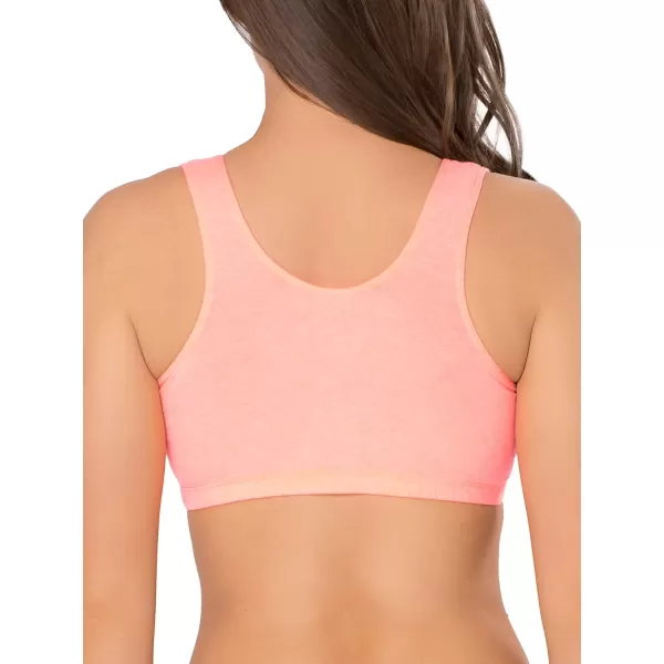 imageFruit of the Loom Womens Built Up Tank Style Sports BraKaleidoscopeKaleidoscopeWhiteWhitePeachPeach