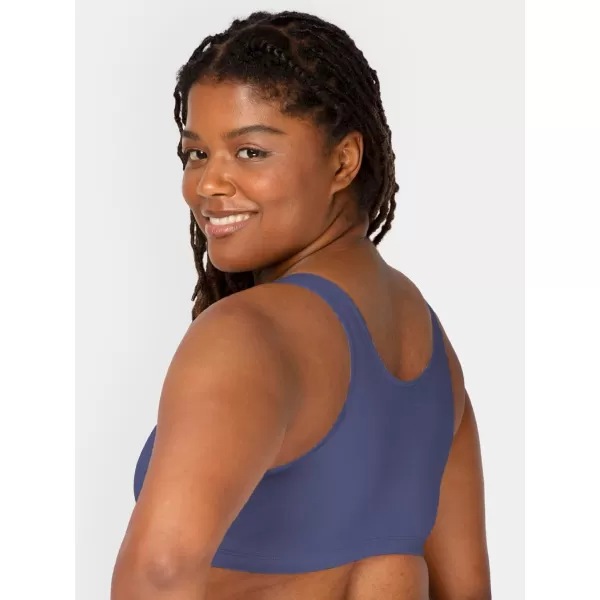 imageFruit of the Loom Womens Built Up Tank Style Sports BraLentilWhiteCharcoalAruba BlueDutchBlack