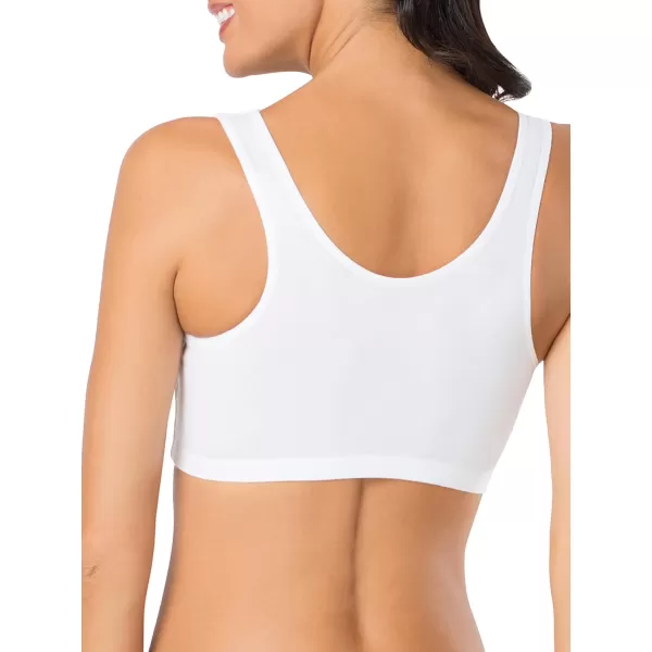 imageFruit of the Loom Womens Built Up Tank Style Sports BraMint ChipWhiteGrey Heather