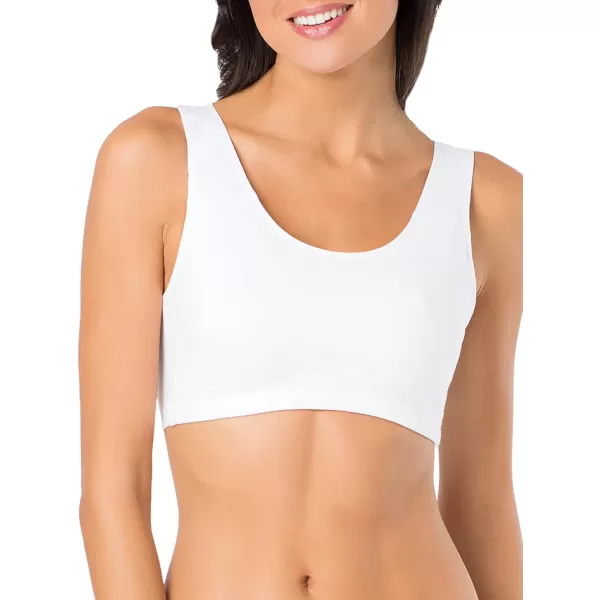 imageFruit of the Loom Womens Built Up Tank Style Sports BraMint ChipWhiteGrey Heather