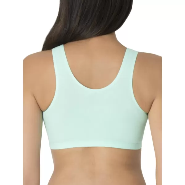 imageFruit of the Loom Womens Built Up Tank Style Sports BraMint ChipWhiteGrey Heather