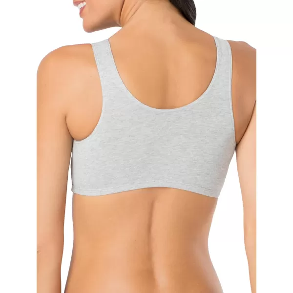 imageFruit of the Loom Womens Built Up Tank Style Sports BraMint ChipWhiteGrey Heather