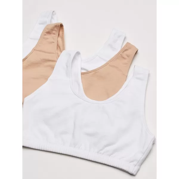 imageFruit of the Loom Womens Built Up Tank Style Sports BraWhiteSandWhite