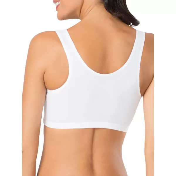 imageFruit of the Loom Womens Built Up Tank Style Sports BraWhiteWhiteWhite