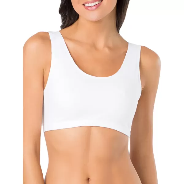 imageFruit of the Loom Womens Built Up Tank Style Sports BraWhiteWhiteWhite