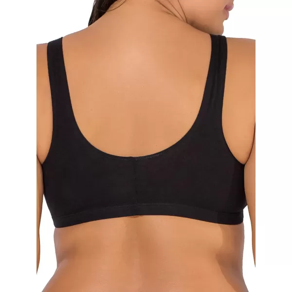 imageFruit of the Loom Womens Front Close Builtup Sports BraBlack Hue