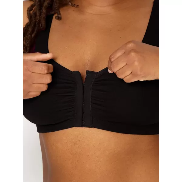 imageFruit of the Loom Womens Front Close Builtup Sports BraBlack HueBlack Hue