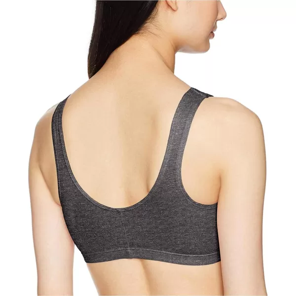 imageFruit of the Loom Womens Front Close Builtup Sports BraCharcoal Heather