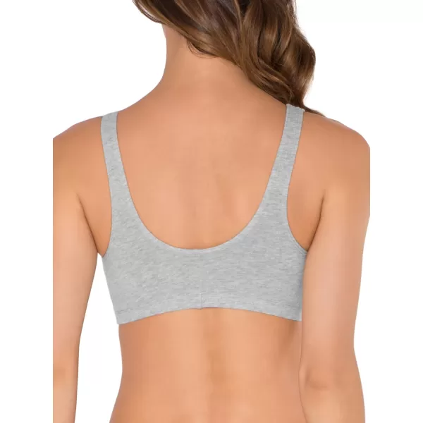 imageFruit of the Loom Womens Front Close Builtup Sports BraHeather Grey