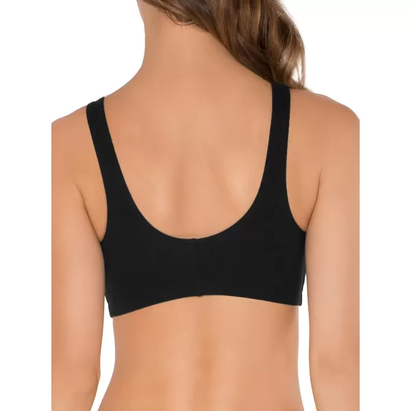 imageFruit of the Loom Womens Front Close Builtup Sports BraSandBlack 2pack