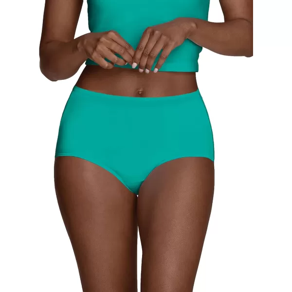 imageFruit of the Loom Womens Microfiber Underwear Lightweight ampamp Sleek Available in Plus SizeBrief  6 Pack  Colors May Vary