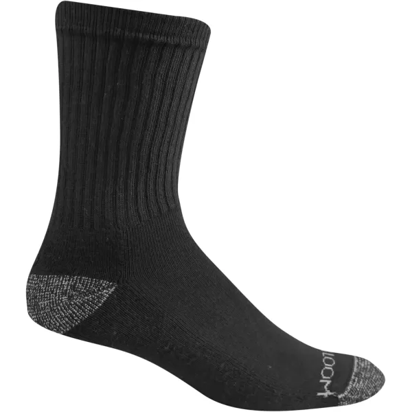 imageFruit of the Loom mens Dual Defense Crew Socks 12 PackBlack