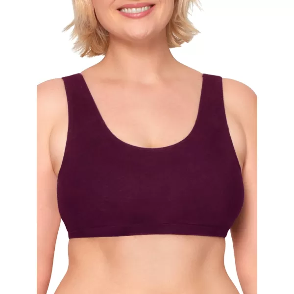 imageFruit of the Loom womens Built Up Tank Style Sports Bra Value PackBlackHeather GreyOlivePurpleLilacDusk