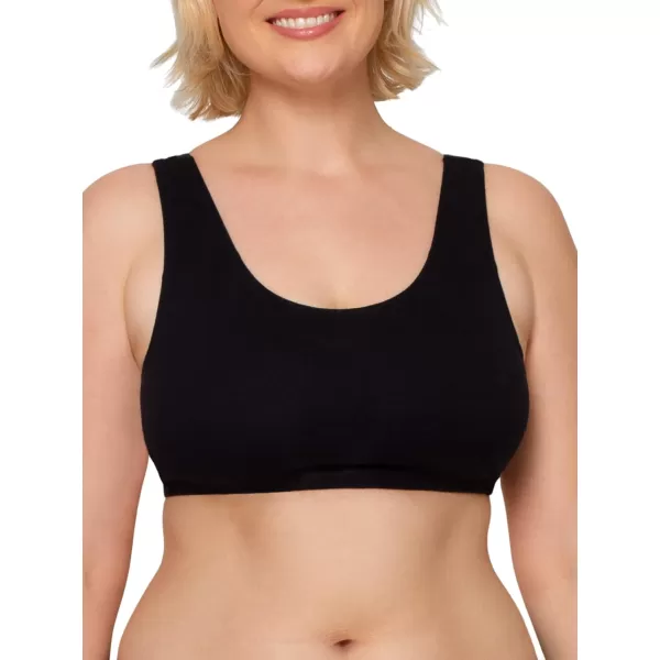 imageFruit of the Loom womens Built Up Tank Style Sports Bra Value PackBlackHeather GreySandWhite