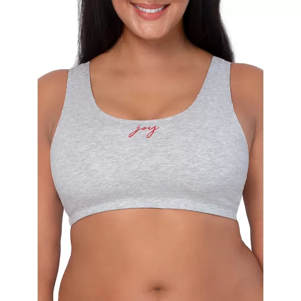 imageFruit of the Loom womens Built Up Tank Style Sports Bra Value PackGreyRed BuffaloBlackWhite