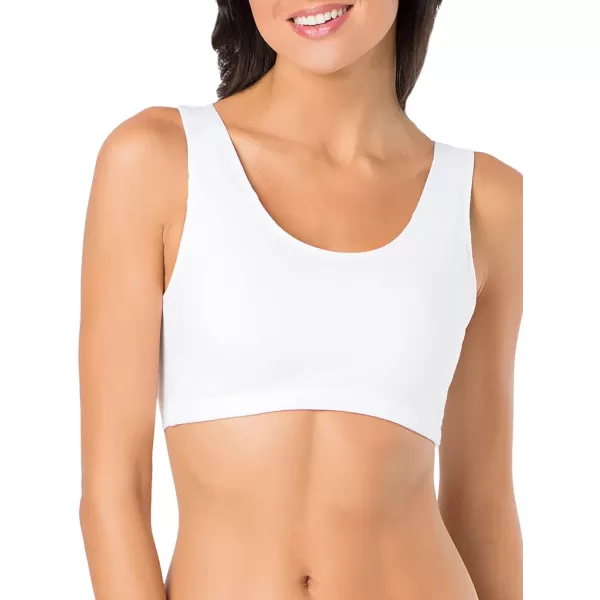 imageFruit of the Loom womens Built Up Tank Style Sports Bra Value PackHeather GreyWhtWhtBlue Hthr